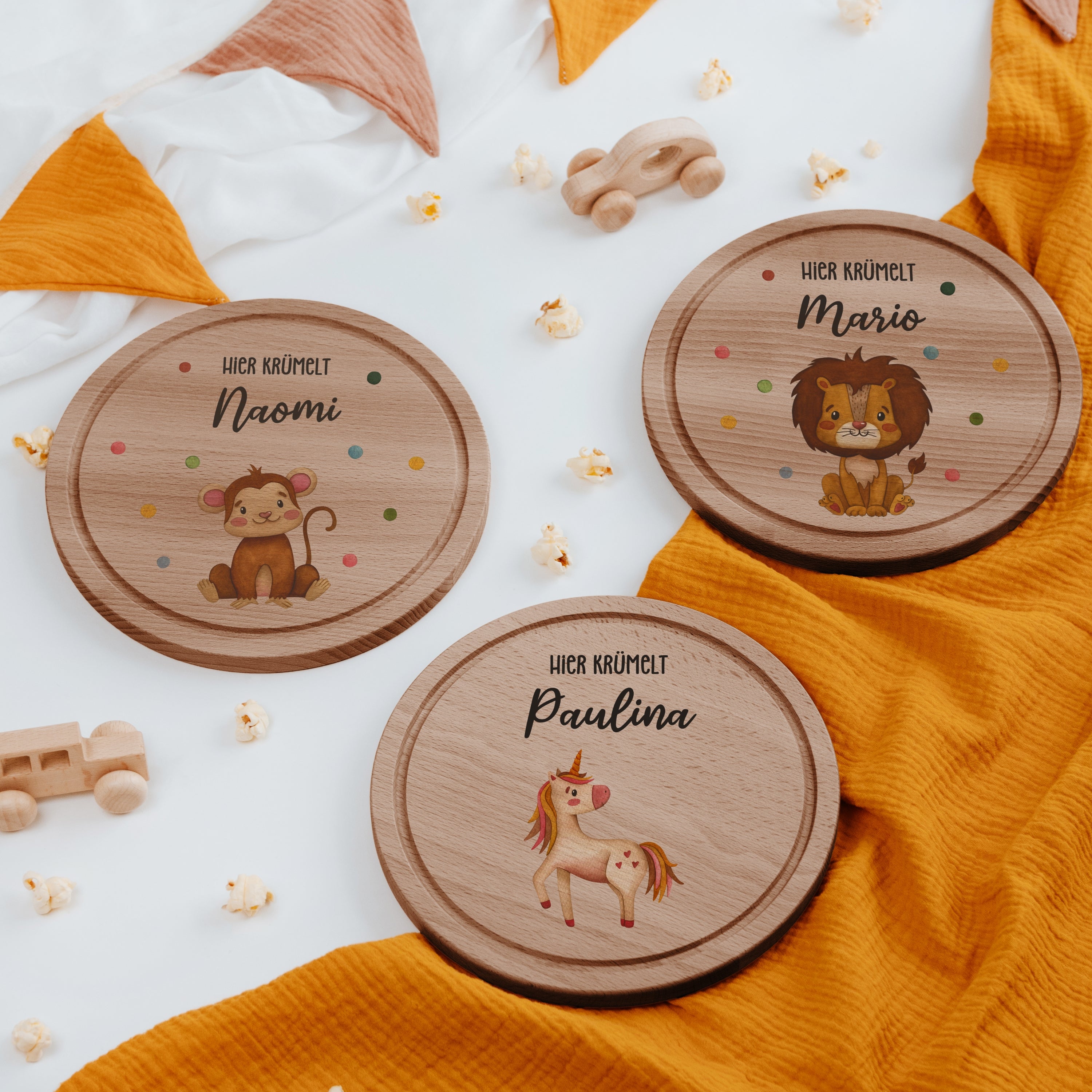 Frühstücksbrettchen geölt | rund | Farbdruck